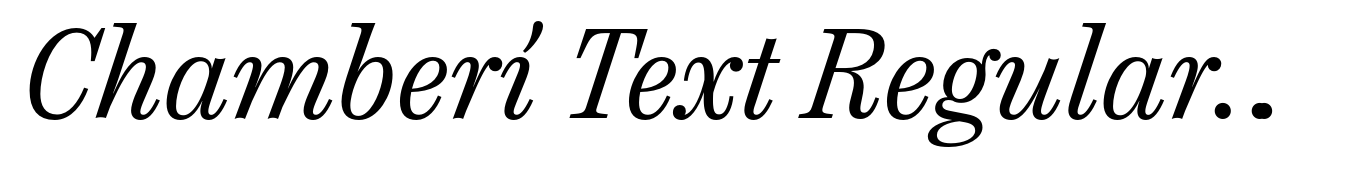 Chamberí Text Regular Italic